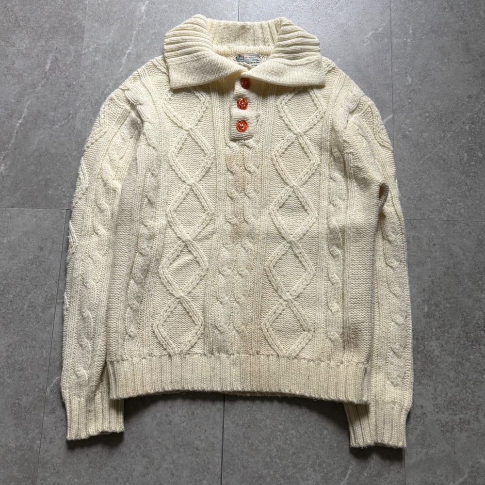 Vintage 70s Kmart Cable Knit Sweater